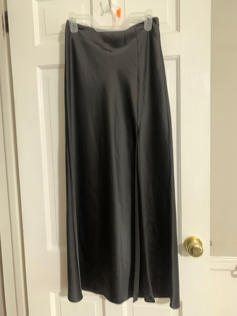 Chelsea & Violet long satin black skirt